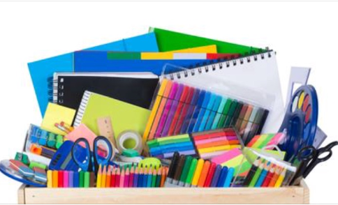 colorful school supplies